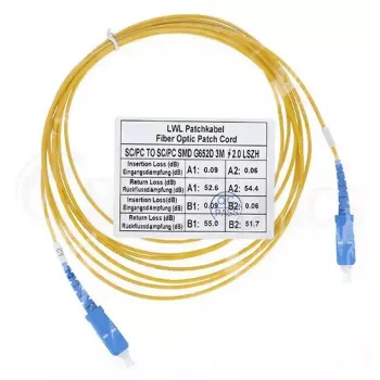 Skiemeninis šviesolaidinis kabelis BlueOptics SFP2222BU30MK SC G.657.A1 30 m Geltonas