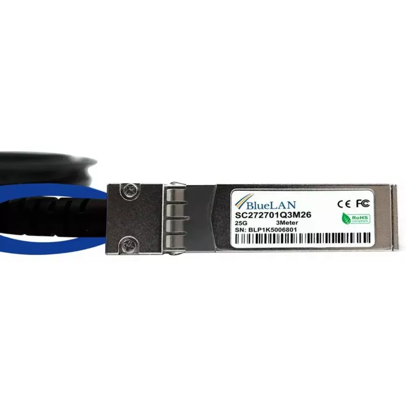SFP28 DAC kabelis BlueOptics SFP28-DAC-1M-ZY-BL 1m SFP28 Moteris