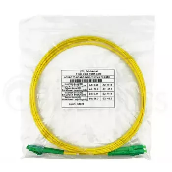 BlueOptics SFP3131BU2MM 2 m šviesolaidinis kabelis LC/APC-LC/APC vienmodis G.657.A1 geltonas
