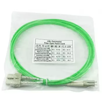 Skiuolaidinis optinis kabelis BlueOptics SFP3132GU20MK LC SC OM5 20 m geltonas