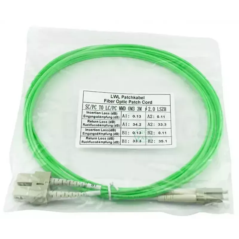 Laidinis optinis kabelis BlueOptics SFP3132GU30MK LC SC OM5 30 m Geltonas