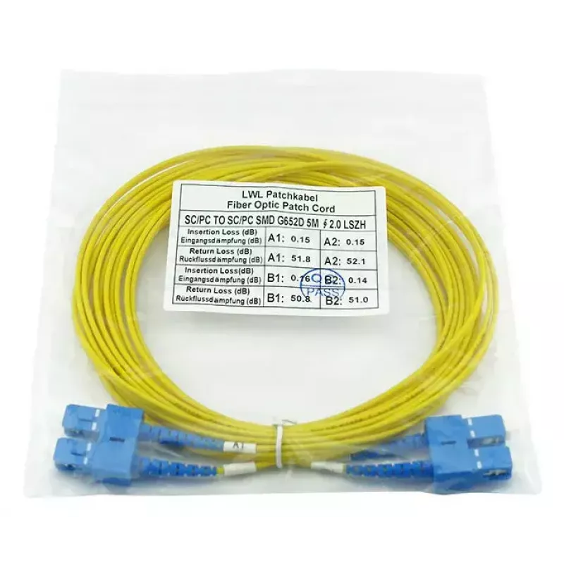 BlueOptics SFP3232BU20MK InfiniBand šviesolaidinis kabelis 20 m SC geltonas