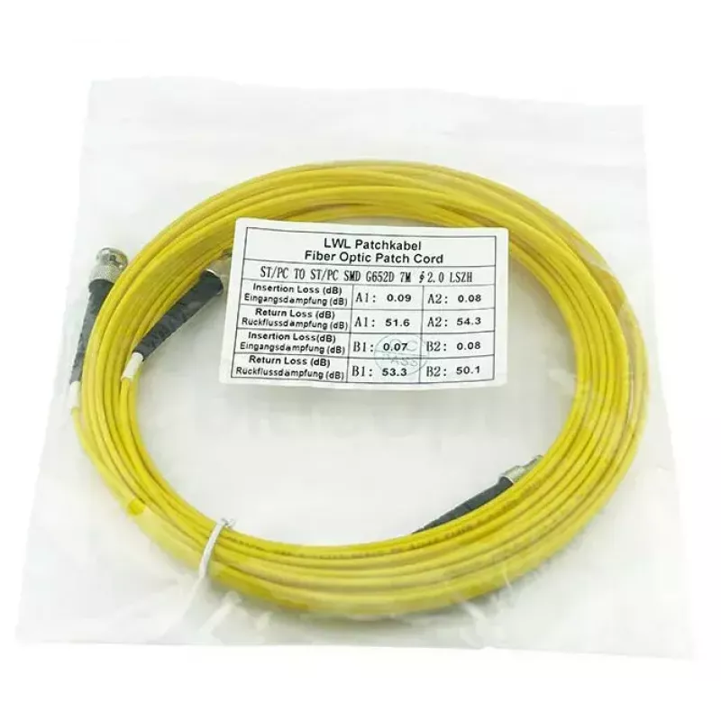 Skaidulinės optikos kabelis BlueOptics SFP3333BU7.5MK 7,5 m ST Geltonas