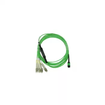 Skaidulinis optinis kabelis BlueOptics SFP5141GU10MKB MPO 4x LC OM5 10 m žalios spalvos