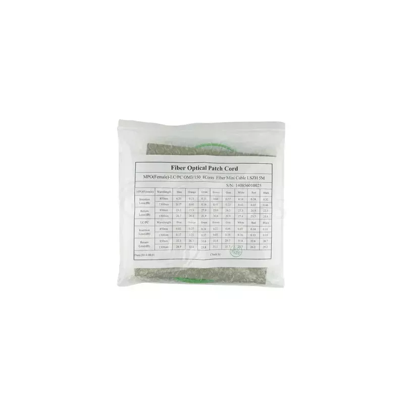 Skaidulinis optinis kabelis BlueOptics SFP5141GU3MKB MPO 4x LC OM5 3 m Laime