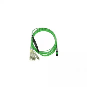 Skaidulinis optinis kabelis BlueOptics SFP5141GU5MKB MPO 4x LC OM5 5m Žalios spalvos