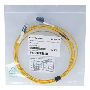 Skaidulinės optikos kabelis BlueOptics SFP9131BU1MK CS LC OS2 1 m Geltonas