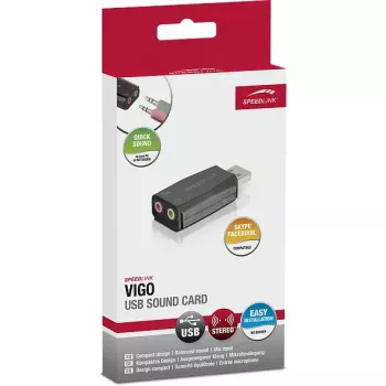 USB garso adapteris / USB Hub Speedlink VIGO SL-8850-BK-01
