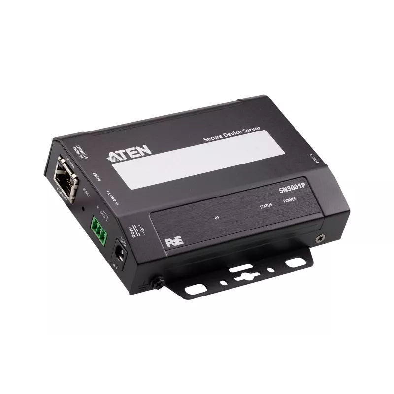 ATEN 1 prievado RS-232 Secure Device Server su PoE, 10/100Base-T(X), 210 g