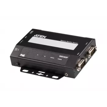 ATEN SN3402P 2 prievadų RS-232/422/485 saugus įrenginių serveris su PoE