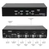 StarTech.com 4 prievadų USB DisplayPort KVM jungiklis su garsu, 3840 x 2400 pikselių, juodas