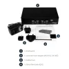 StarTech.com 4 prievadų USB DisplayPort KVM jungiklis su garsu, 3840 x 2400 pikselių, juodas