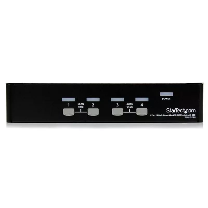 StarTech.com SV431DUSBU 4 prievadų 1U stovo USB KVM jungiklis su OSD, 1920 x 1440 pikselių