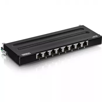 Patch Panel Trendnet TC-P08C6AS, 8 prievadų, Cat6A, ekranuotas, montuojamas ant sienos