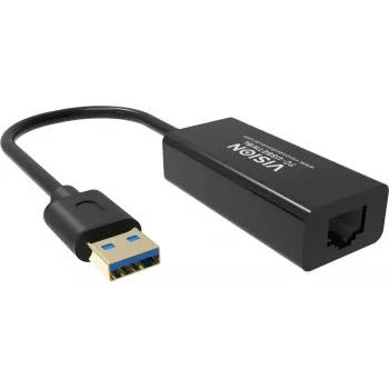 Tinklo plokštė Vision TC-USBETH/BL, USB į RJ45 adapteris