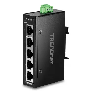 Tinklo jungiklis TRENDnet TI-ELC50 nevaldomas 5 prievadų Fast Ethernet (10/100), 9.6–60V, sieninis/DIN-bėgio montavimas