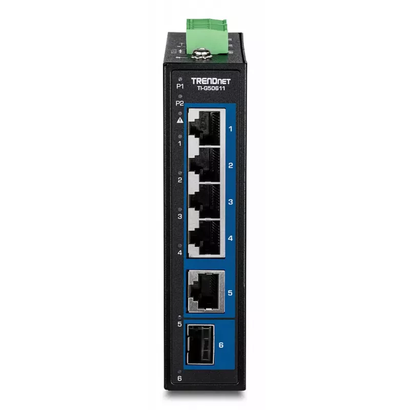 Trendnet TI-G50611 Pramoninis nevaldomas 6 prievadų 2.5G Ethernet komutatorius su 10G SFP palaikymu