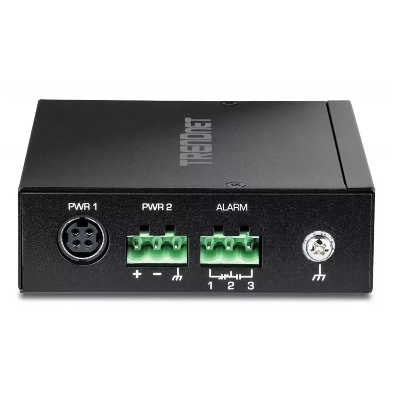 Nevaldomas Gigabit Ethernet jungiklis TRENDnet TI-G51SC, 4x RJ-45 10/100/1000, 10 Gbit/s talpa, 2000 MAC, 9–60V, montuojamas ant sienos