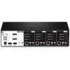 KVM jungiklis TRENDnet TK-440DP 4 prievadų, dviejų monitorių, DisplayPort, juodas/sidabrinis