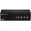 KVM jungiklis TRENDnet TK-440DP 4 prievadų, dviejų monitorių, DisplayPort, juodas/sidabrinis