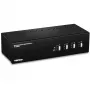 KVM jungiklis TRENDnet TK-440DP 4 prievadų, dviejų monitorių, DisplayPort, juodas/sidabrinis
