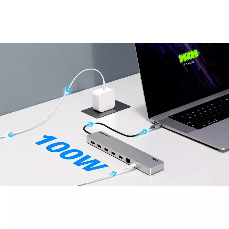 USB Hubas ATEN UH3240 Type-C sidabrinis 3.5mm HDMI RJ-45 USB 3.2
