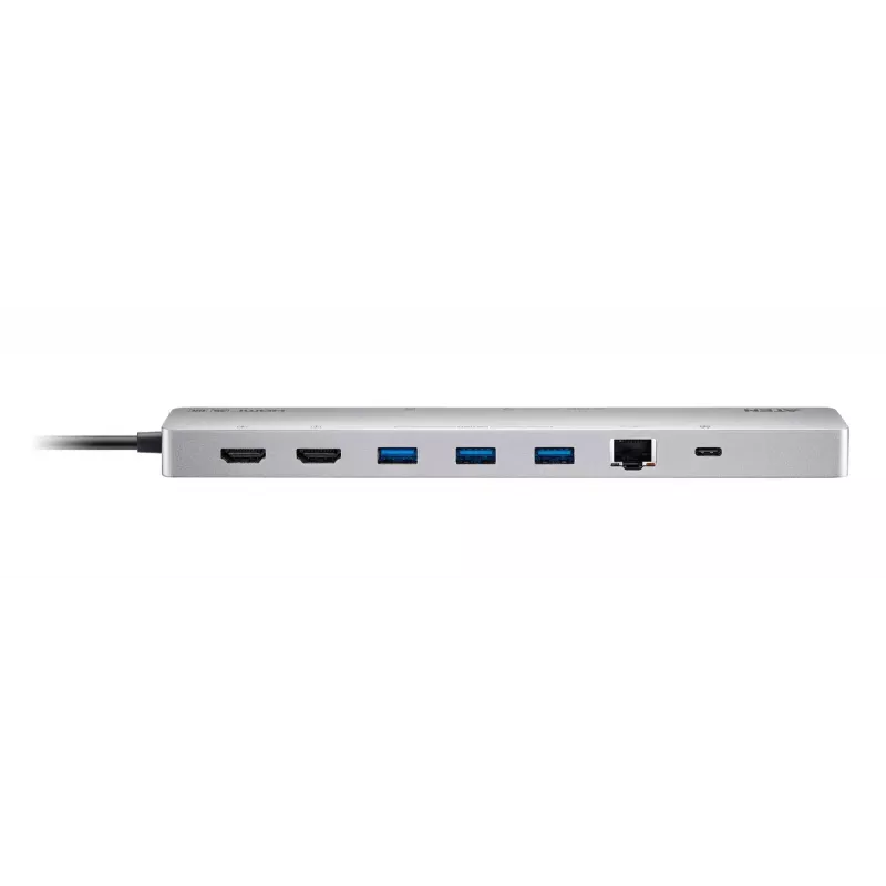 USB Hubas ATEN UH3240 Type-C sidabrinis 3.5mm HDMI RJ-45 USB 3.2