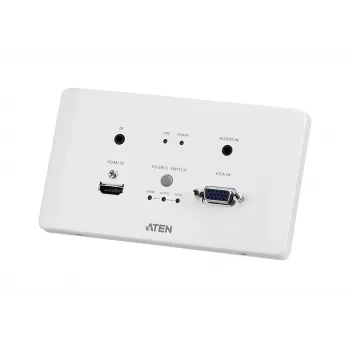 ATEN VE2812AEUT HDMI & VGA HDBaseT siųstuvas su EU sieniniu lizdu / PoH (4K@100m) (HDBaseT A klasė)