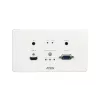 ATEN VE2812AEUT HDMI & VGA HDBaseT siųstuvas su EU sieniniu lizdu / PoH (4K@100m) (HDBaseT A klasė)