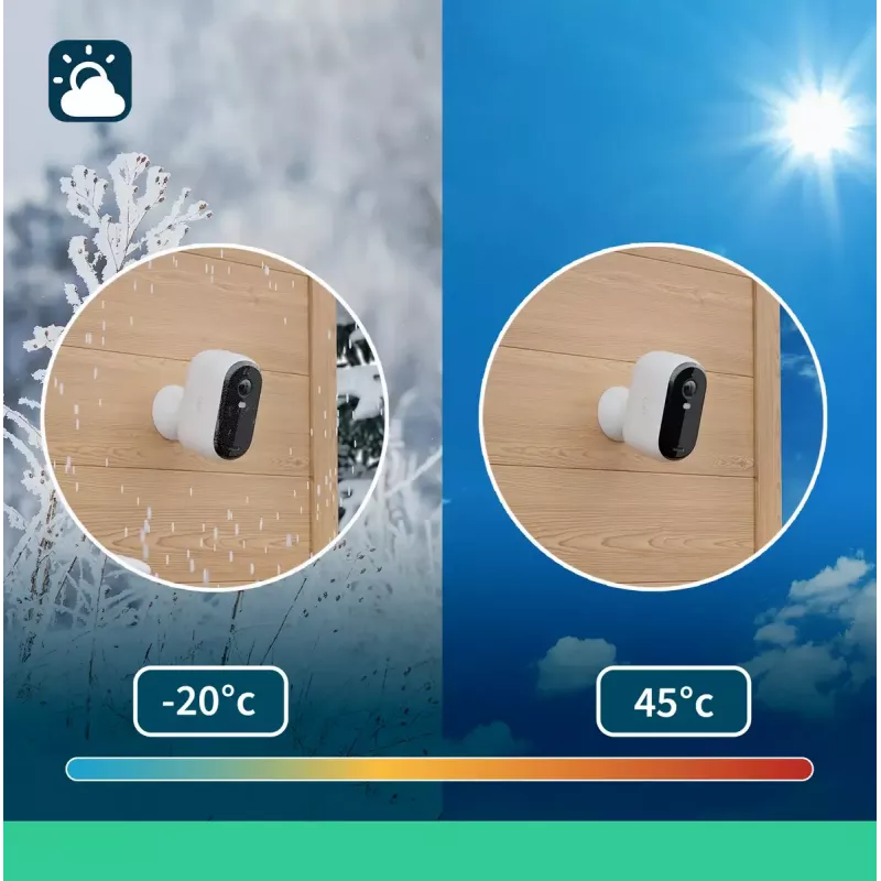 IP apsaugos kamera Arlo Essential 2K 2560 x 1440 belaidė vidaus ir lauko