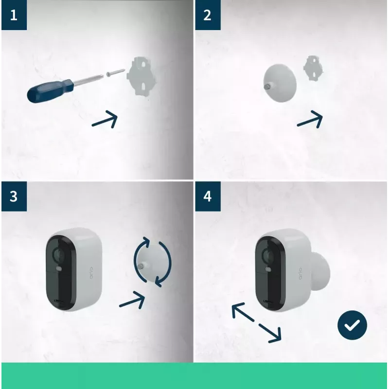 IP apsaugos kamera Arlo Essential 2K 2560 x 1440 belaidė vidaus ir lauko