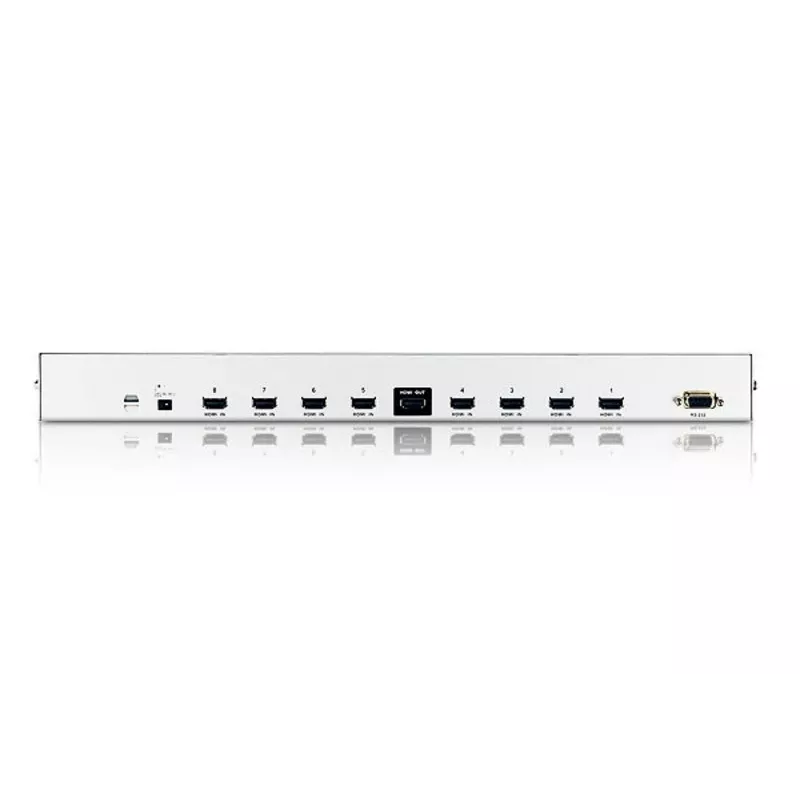 ATEN VS0801H 8 prievadų HDMI garso/vaizdo jungiklis su IR nuotolinio valdymo pulteliu