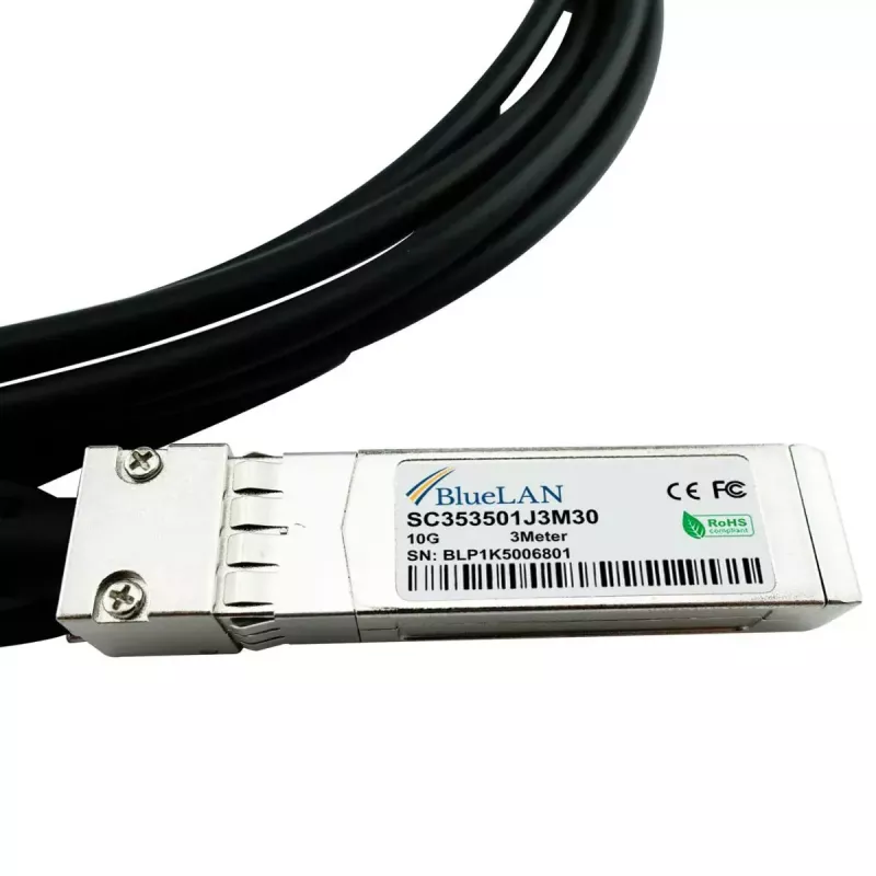 InfiniBand / šviesolaidinis kabelis BlueOptics WV-CABLE-DA-SFP-3-BL 3 m SFP+ Kištukas / Kištukas