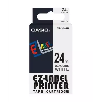 Juostelė etikečių spausdinimui Casio XR-24WE1 Juoda ant baltos