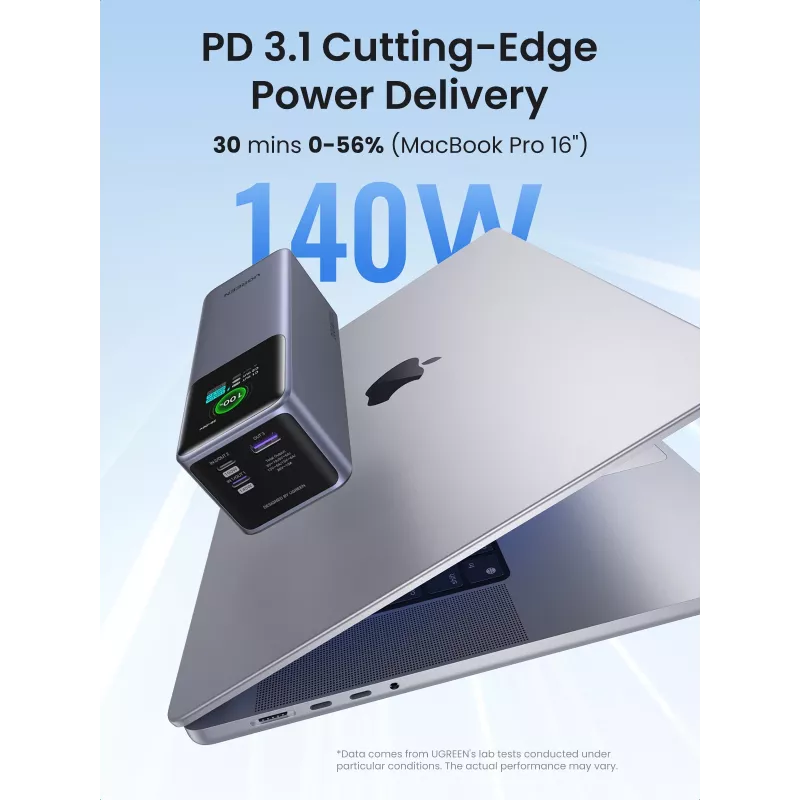 Ugreen 25000mAh 200W greito įkrovimo powerbank pilka
