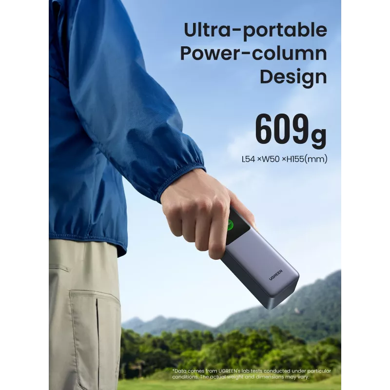 Ugreen 25000mAh 200W greito įkrovimo powerbank pilka
