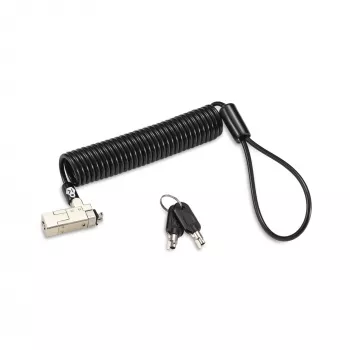 Kensington Slim NanoSaver 2.0 nešiojama spyna su raktu, sidabrinė/juoda, 1,8 m