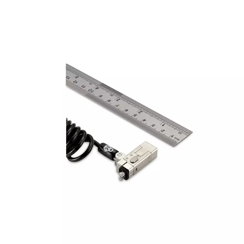 Kensington Slim NanoSaver 2.0 nešiojama spyna su raktu, sidabrinė/juoda, 1,8 m
