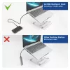 ACT USB-C 4K MST dokų stotelė 2 HDMI monitoriams, Ethernet, USB-C, 3x USB-A, PD praėjimas ir 1 metro atjungiamas ryšio kabelis