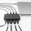 ACT USB-C 4K MST dokų stotelė 2 HDMI monitoriams, Ethernet, USB-C, 3x USB-A, PD praėjimas ir 1 metro atjungiamas ryšio kabelis