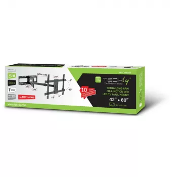 Techly ICA-PLB-721 TV laikiklis/stovas 2.03 m (80 colių) juodas