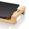 Princess 103026 Table Chef Pure Black – stalinis kepimo prietaisas su aliuminio ir bambuko dizainu, 220 W