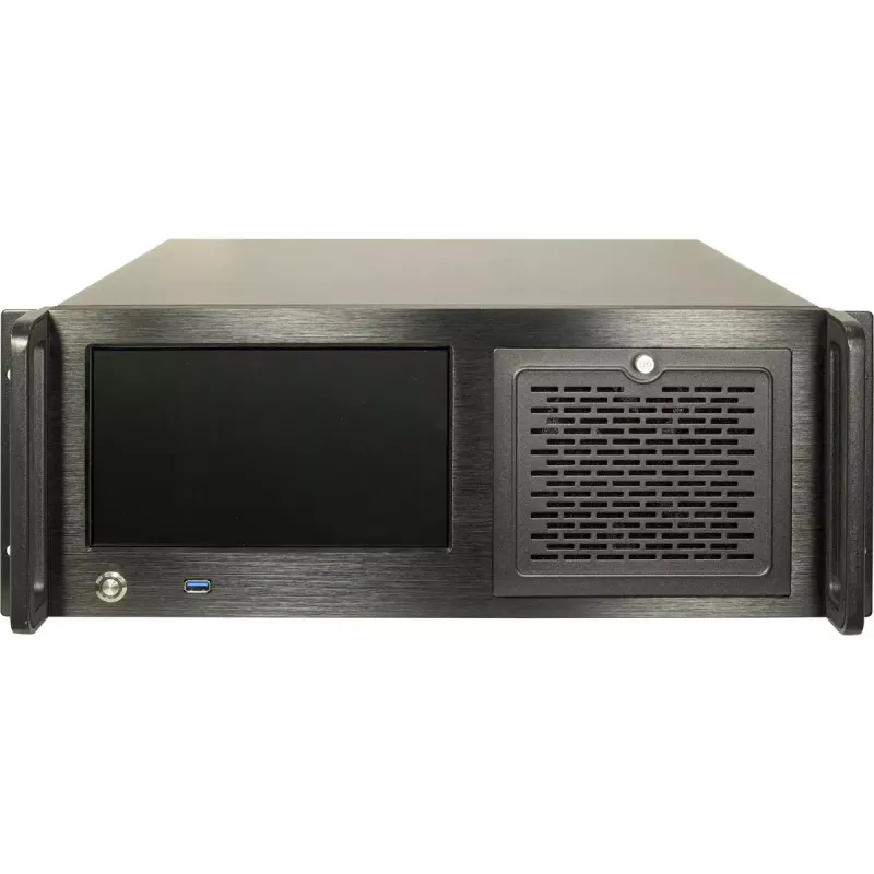 Stovo korpusas Inter-Tech 4U-4460 TFT juodas, 1x 120mm ventiliatorius, 5.25 colio HDD