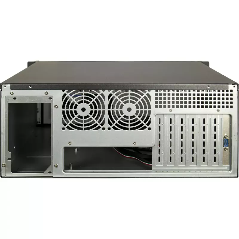 Stovo korpusas Inter-Tech 4U-4460 TFT juodas, 1x 120mm ventiliatorius, 5.25 colio HDD
