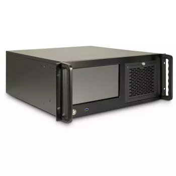 Stovo korpusas Inter-Tech 4U-4460 TFT juodas, 1x 120mm ventiliatorius, 5.25 colio HDD