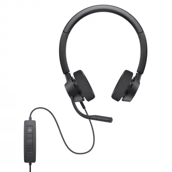 DELL Pro Stereo Headset WH3022, laidinis, biuro/skambučių centrui, 96 g, ausinės, juoda