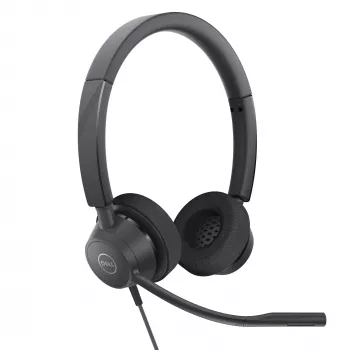 DELL Pro Stereo Headset WH3022, laidinis, biuro/skambučių centrui, 96 g, ausinės, juoda