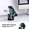 UGREEN W709 2-in-1 UNO Series Qi2 magnetinis belaidis įkroviklis 15 W + 5 W + USB-C, juodas/pilkas