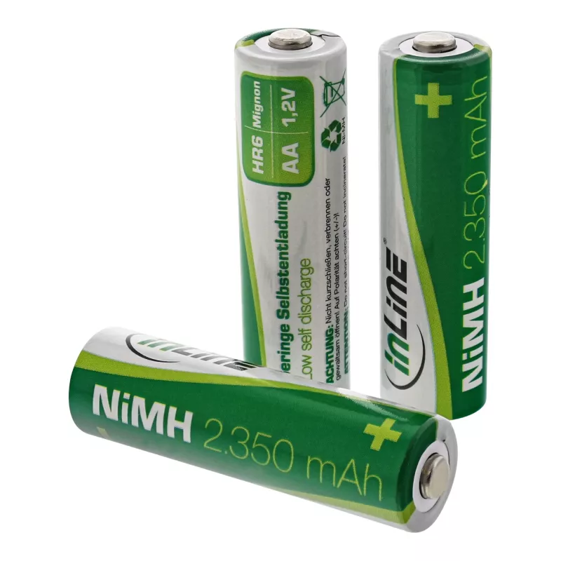 InLine įkraunama NiMH baterija, Mignon (AA), 2350 mAh, paruošta naudoti