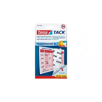 Tesa TACK 59404-00000-00 tvirtinimo pagalvėlės, skaidrios, 36 vnt.
